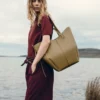 Cyme Tote Edition, strukturiert, rauchiges Oliv
