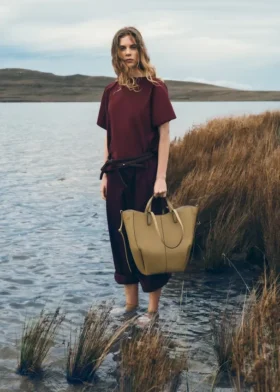 Cyme Tote Edition, strukturiert, rauchiges Oliv
