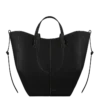 Cyme Tote Edition, strukturiertes Schwarz mit ecrufarbenen Nähten