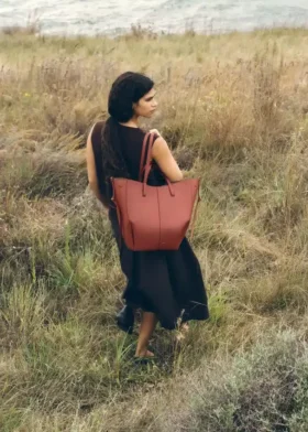 Cyme Tote Edition, strukturiertes Terrakotta