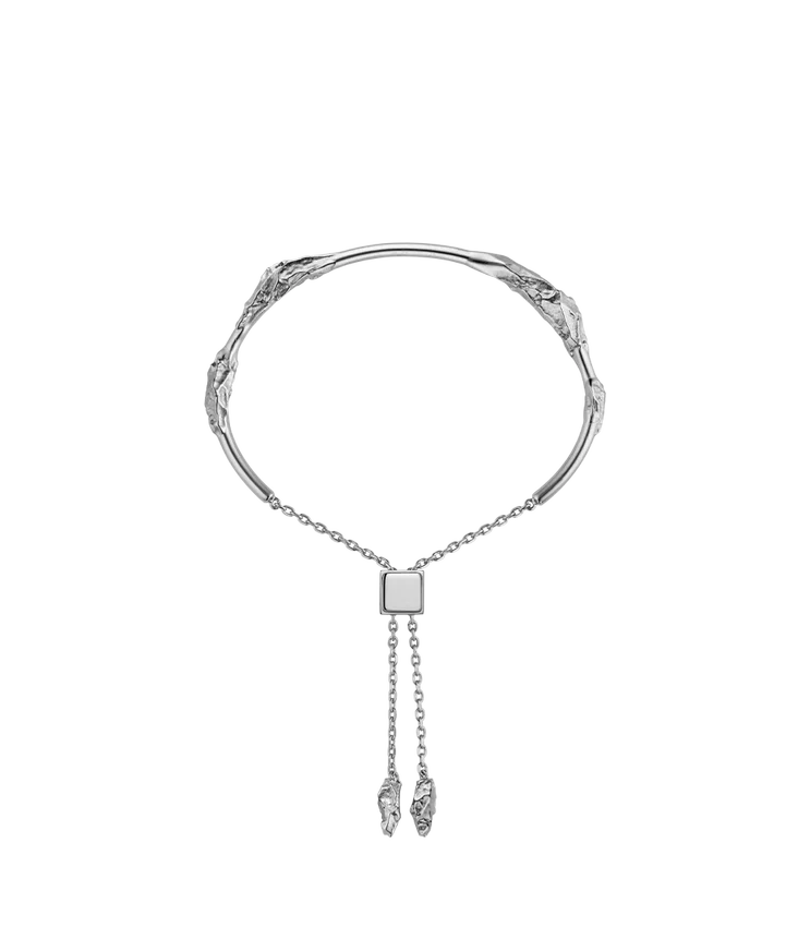 Eroz Armreif Edition Silber aus rhodiniertem Messing