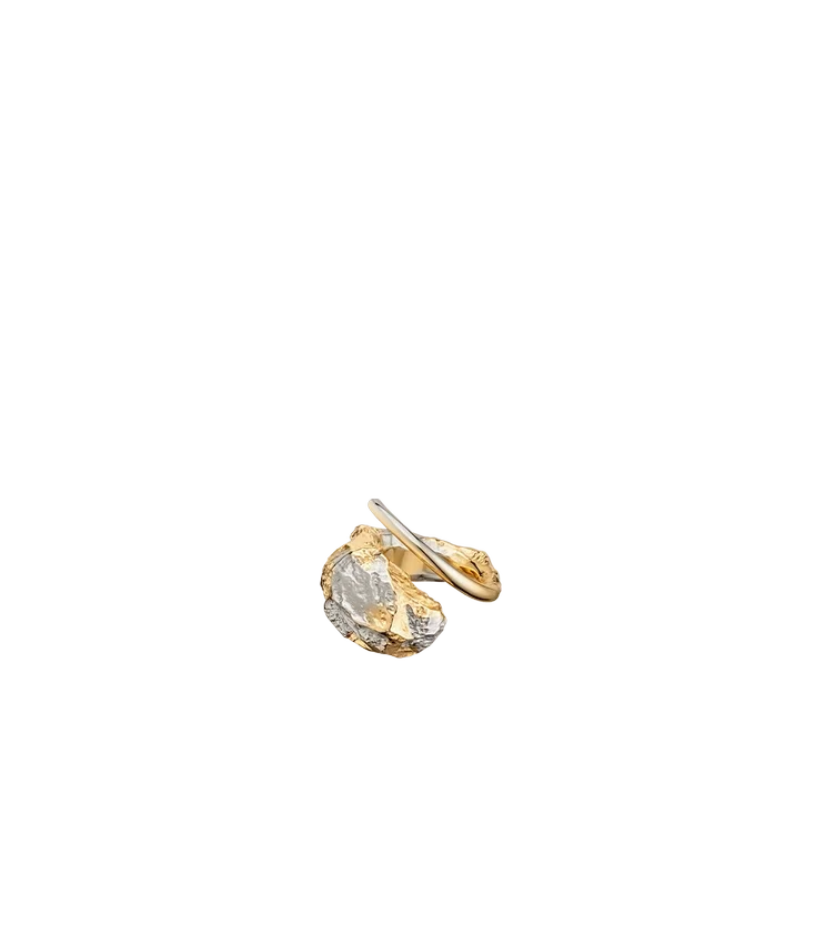 Eroz-Ring Edition Duo aus Palladium mit 24-Karat-Vergoldung