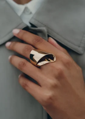 Éole Draped Ring Edition, 24-Karat-vergoldet