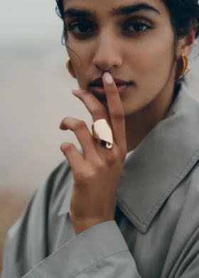 Éole Draped Ring Edition, 24-Karat-vergoldet