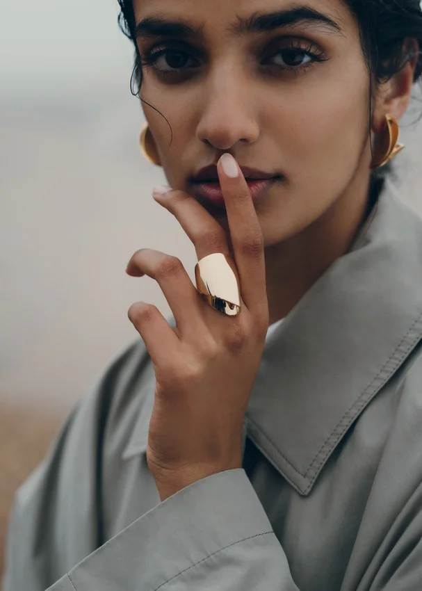 Éole Draped Ring Edition, 24-Karat-vergoldet