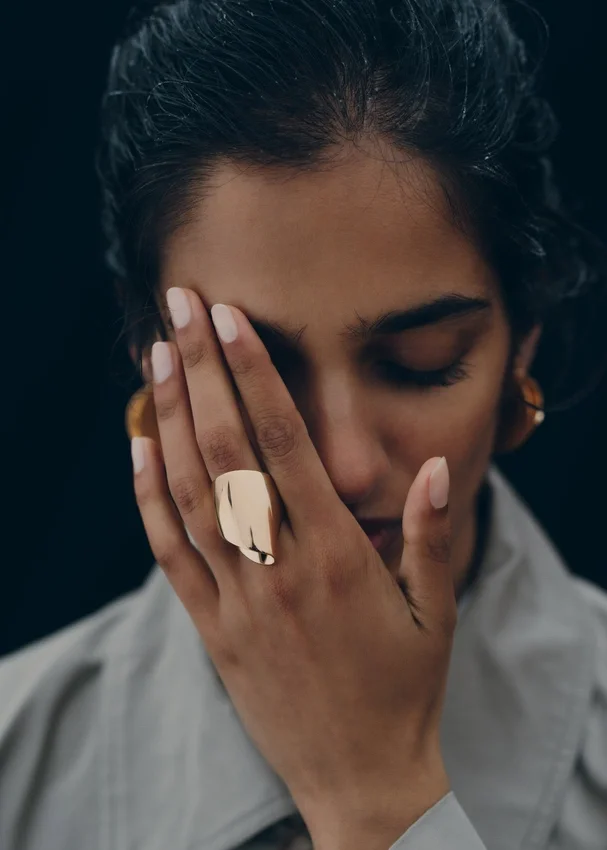 Éole Draped Ring Edition, 24-Karat-vergoldet