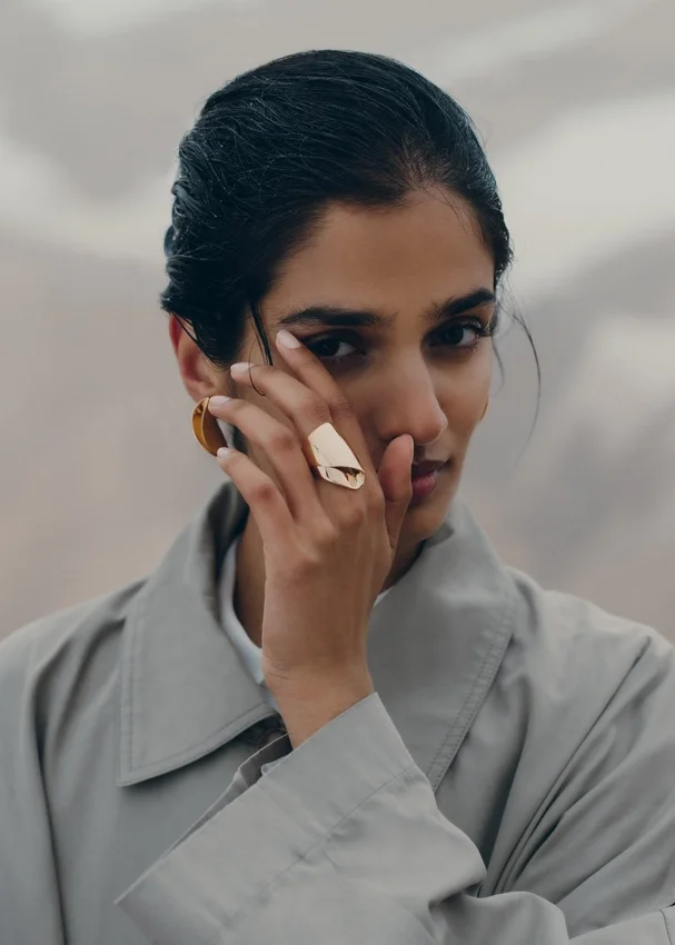 Éole Draped Ring Edition, 24-Karat-vergoldet