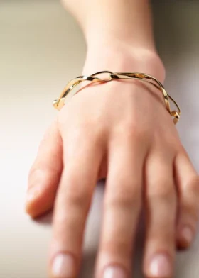 Éole-Kettenarmband, Edition mit Karatgoldvergoldung