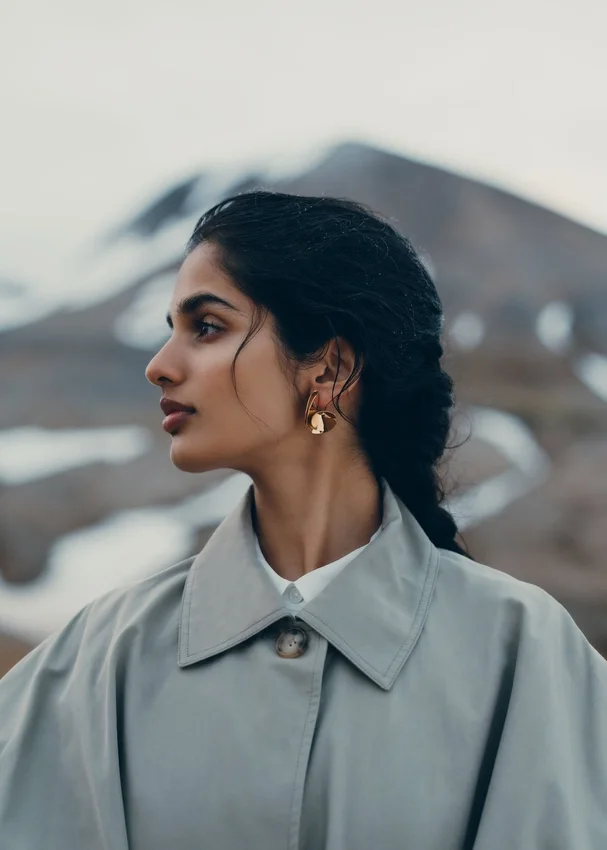 Éole-Ohrringe, 24-Karat-vergoldet