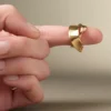 Éole-Ring mit gewellter Form, vergoldet
