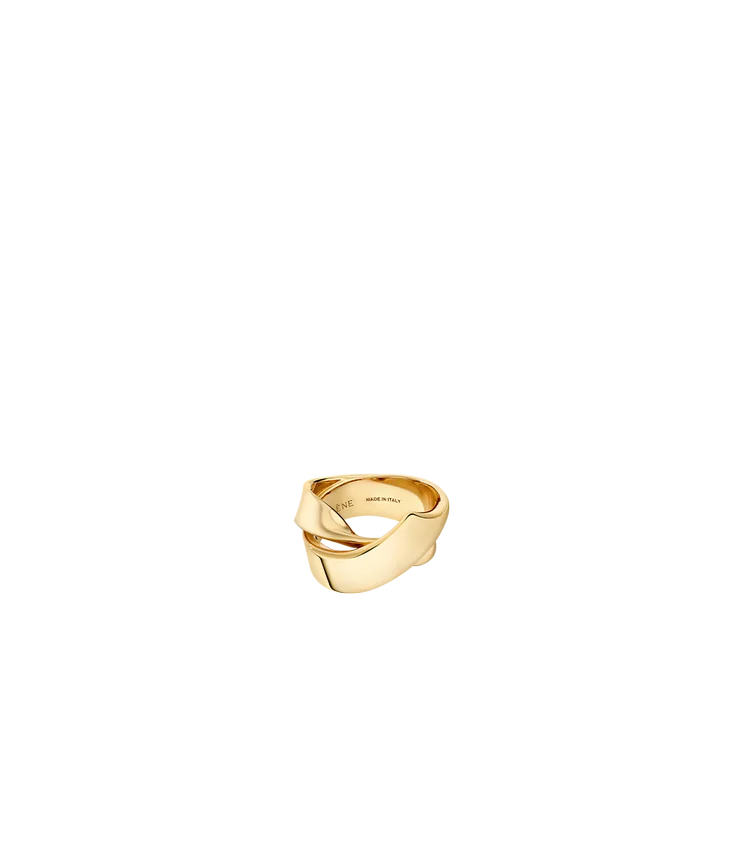 Éole-Ring mit gewellter Form, vergoldet