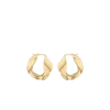 Éole Wavy Hoop Ohrringe, vergoldete Edition