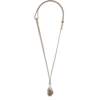 Ormé-Anhänger Edition Silber aus rhodiniertem Messing mit taupefarbenem Leder