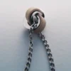 Ormé Halskette Edition Silber, rhodiniert, mit taupefarbenem Leder