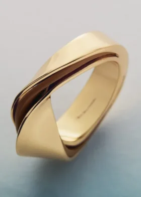 Ormé-Ring Edition, vergoldet mit Kamelleder