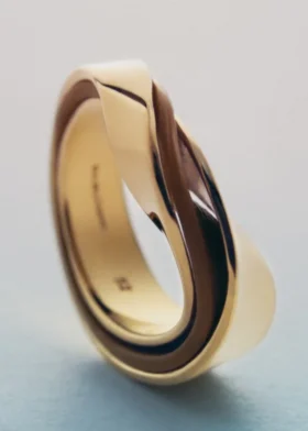 Ormé-Ring Edition, vergoldet mit Kamelleder